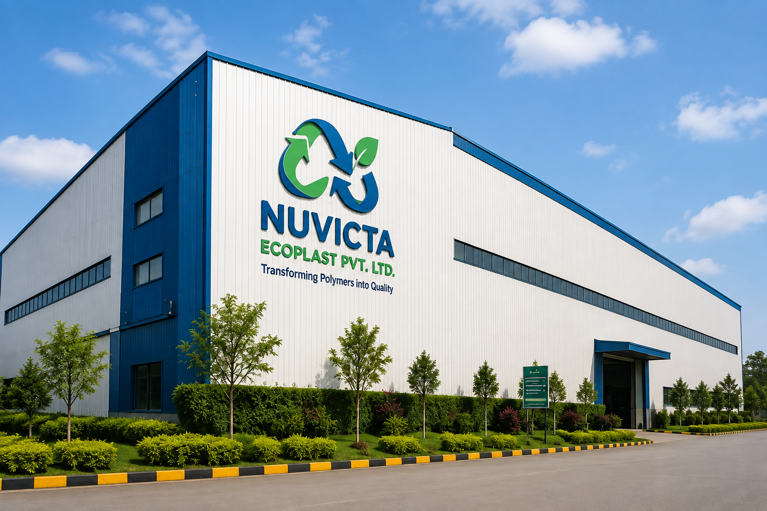 Simple representative industrial factory building